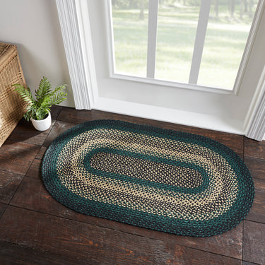 Pine Grove Jute Braided Rug Oval with Rug Pad 27